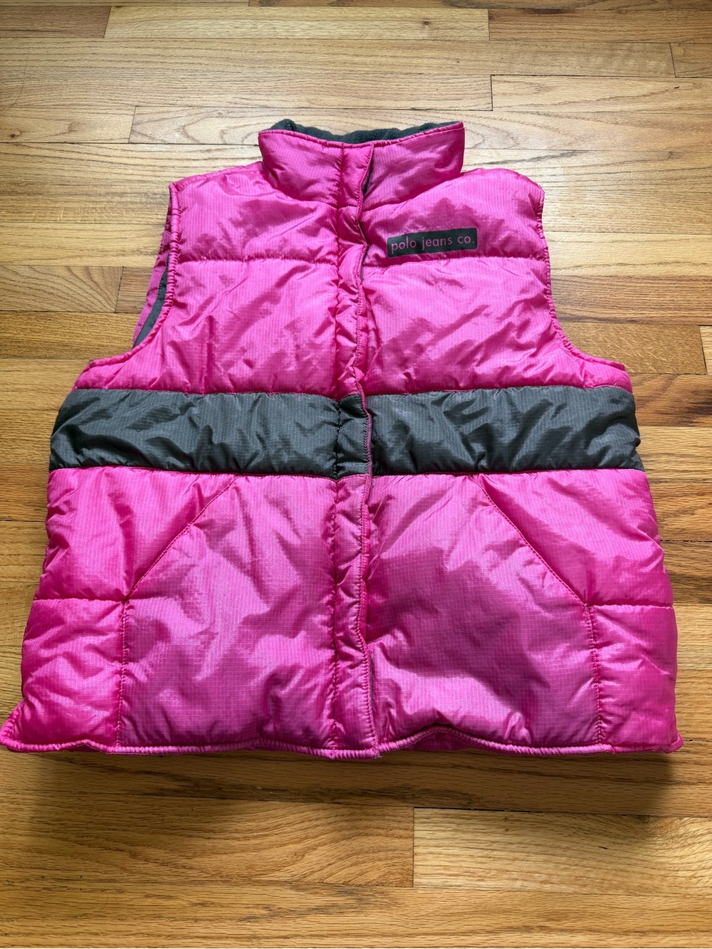 VTG Ralph Lauren Polo Jeans Co. Pink Puffer Vest Size XL